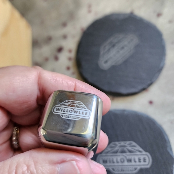 Whiskey Stones And Coaster Set - Picture 3 of 4